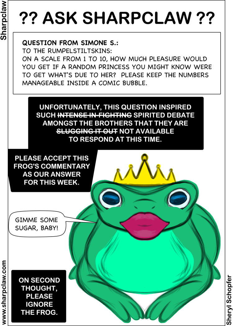 Sharpclaw Q&A 3 - The Frog Prince